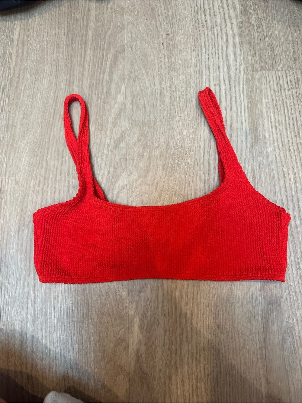 Skatie Red Mya Crinkle Bikini Top
